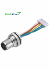 M12 A Code Panel Connector Front Side Fastening End With JST XH Board Custom Solution