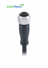 SUS 316 4 Pin Female M12 Circular Connector Molded With PVC Screw Free End
