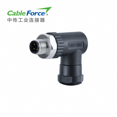 Field Wireable A Code M12 Circular Connector EMI Shielded Screw fixing PG7 Sensor