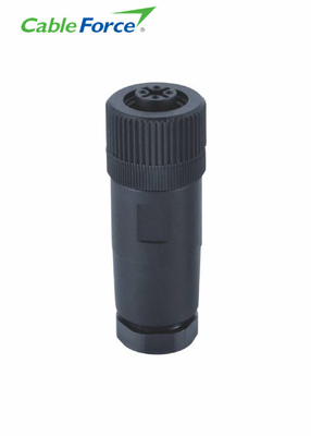 Plastic Screw PG7 PG9 IP67 IP68 M12 5 Pin Connector A Code Female Field Installation