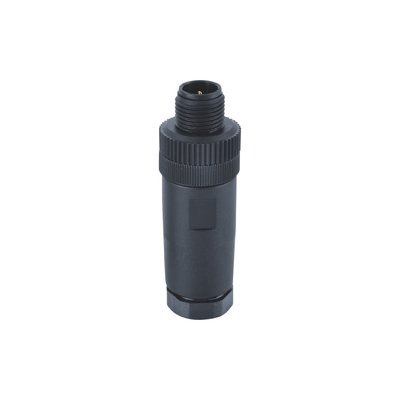 Field Installation M12 Male Connector 5 Pin A Code Plastic Screw PG7 PG9 IP67 IP68