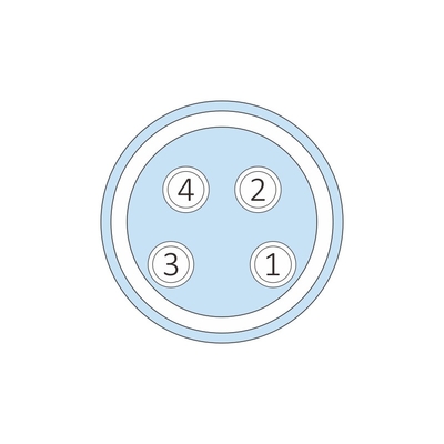 Screw Termination Field M8 Connector 4 Pin Wireable Female Brass Screw Shielded