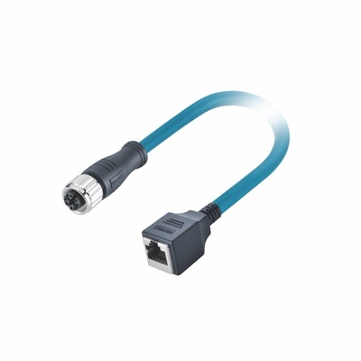 Automotive Profinet Industrial Ethernet Cable CAT 6A M12 X Coded To Rj45 Cable
