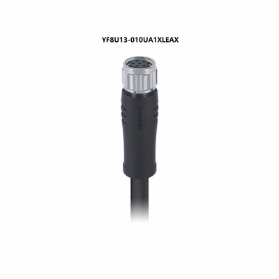 PUR M8 Circular Female A Code 3 Pin Connector Soldering Termination