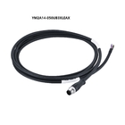 Straight Connectors M12 Power Cable 5m PUR Unshielded IP68 Protection
