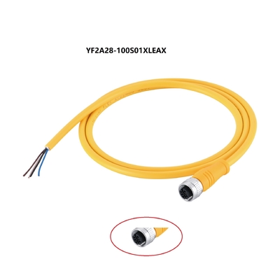 Sensor Actuator M12 Connector Cable A Coding Female 8 Pin 10m Shielded Ip67