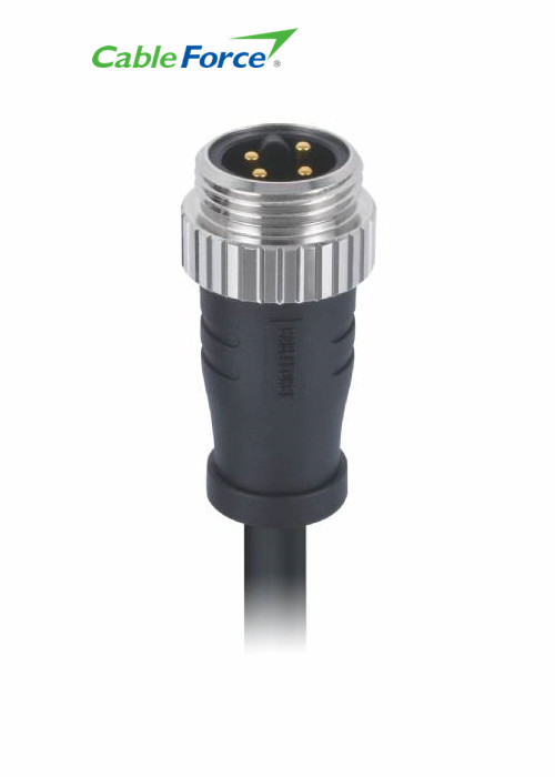Mini Change Male 4 Pin Connector Molded With 2M PVC 16AWG UnShielded Cable