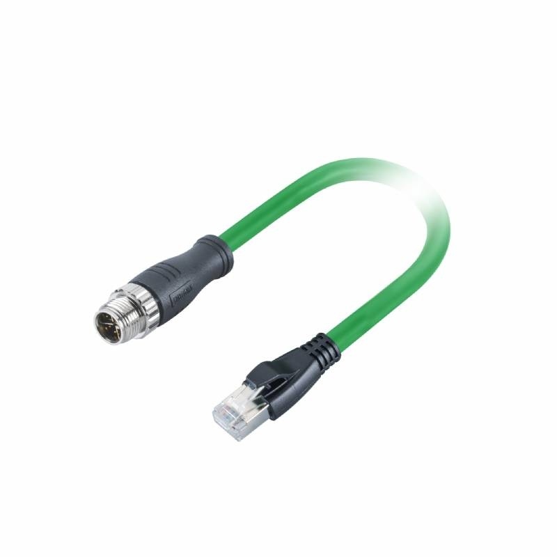 M12 X Code 8 Pin Profinet Cable Rj45 8P8C Male Plug Cat 6a SFTP Cable