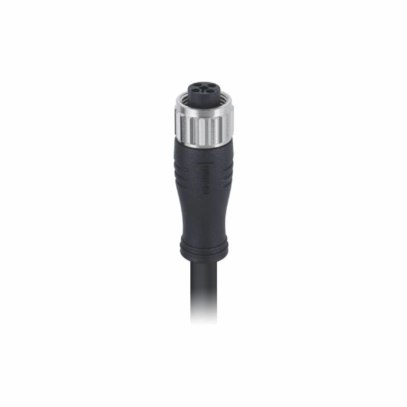 IP67 Sensor Actuator Cable Waterproof M12 Female Connector With 12A Power Cable