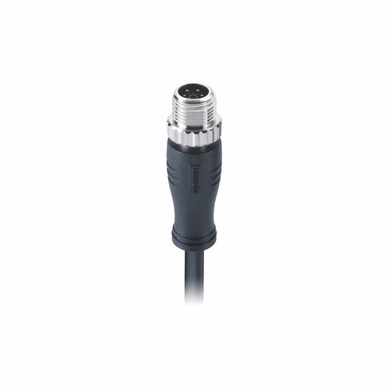 1m M12 5 Pin Shielded Cable 16A 690V AC  AWG 14 TPU Over Molding