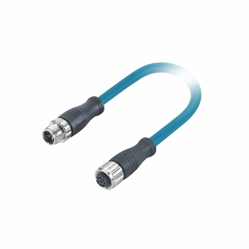 Shielded Industrial Ethernet Cable X Code Male To A Code Female For Profinet Network