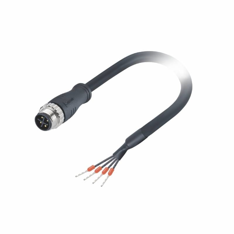 AWG 26 M12 Power Cable IP68 High Flex Robotic Cable With Wire Terminals