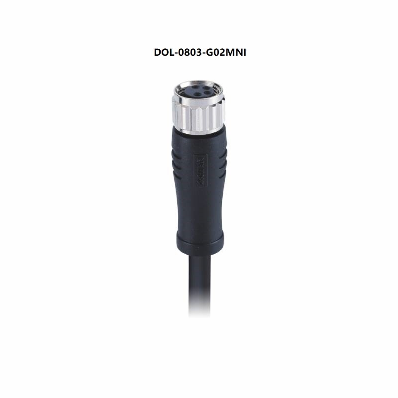 PVC A Code M8 Sensor Cable Unshielded Straight 0.25mm2 Wire gauge
