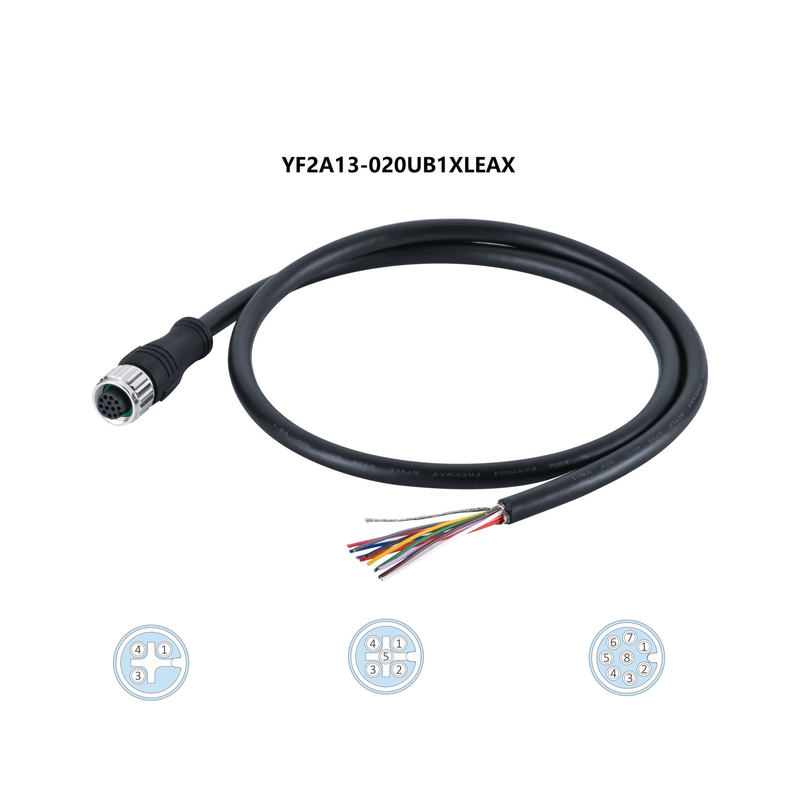 3Pin Sensor Actuator Cable Un Shielded M12 A Coding Connectors PUR